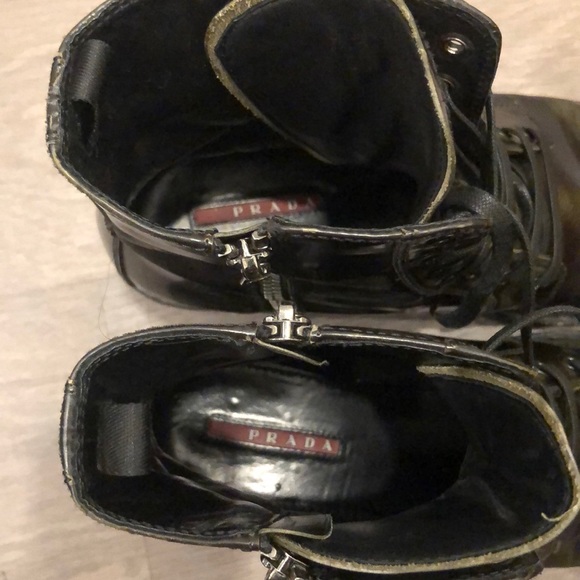 Rare Prada Combat Boots Size 9.5 - Picture 3 of 8